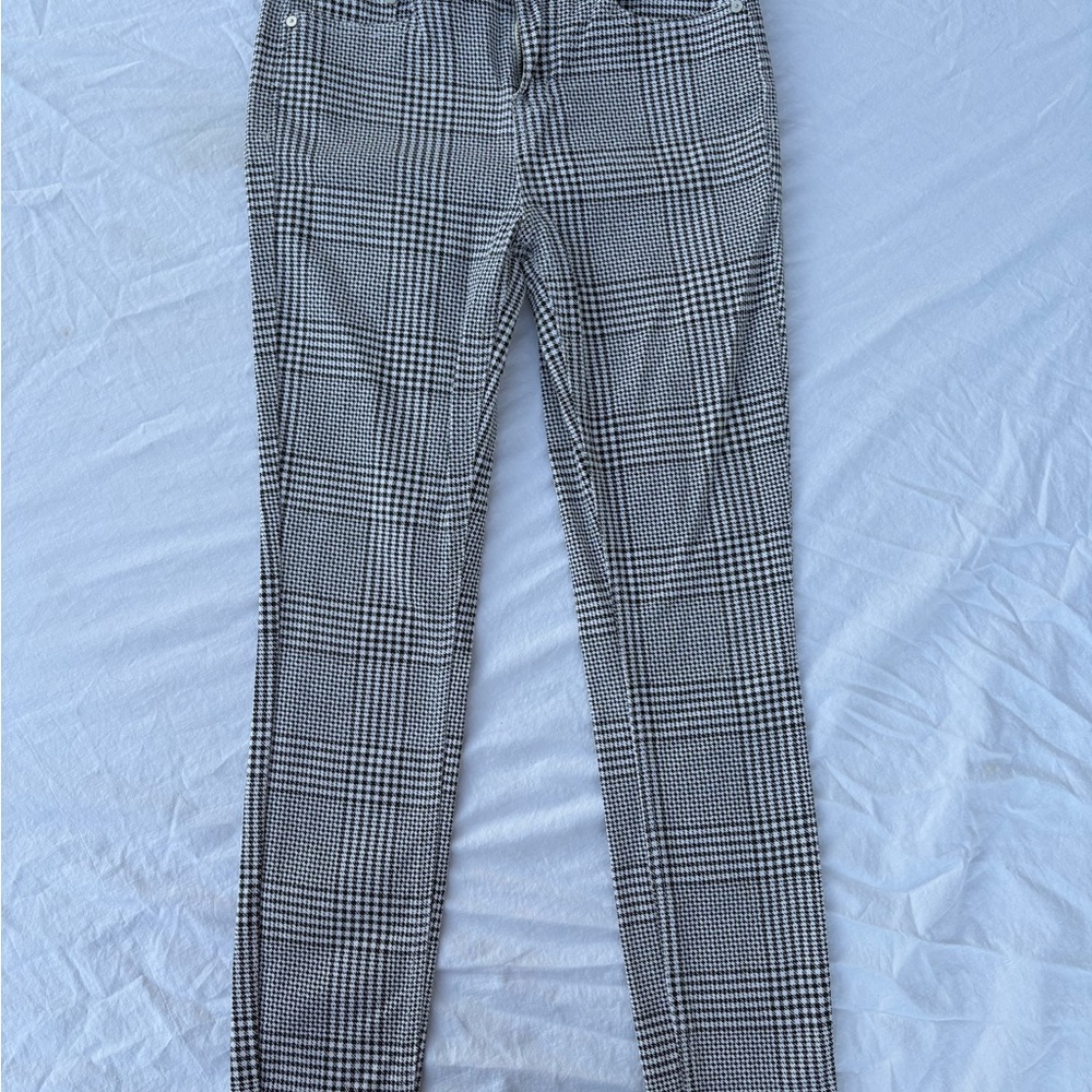 Indigo Rein Black and White Checkered Straight Leg Jeans - Size 3